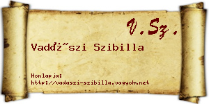 Vadászi Szibilla névjegykártya